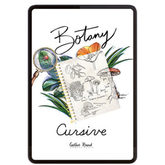 Botany Homeschool Unit Study Digital Cursive Book