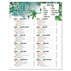 Botany Homeschool Unit Study Printed Upper Elementary Table of Contents Lessons 1-12
