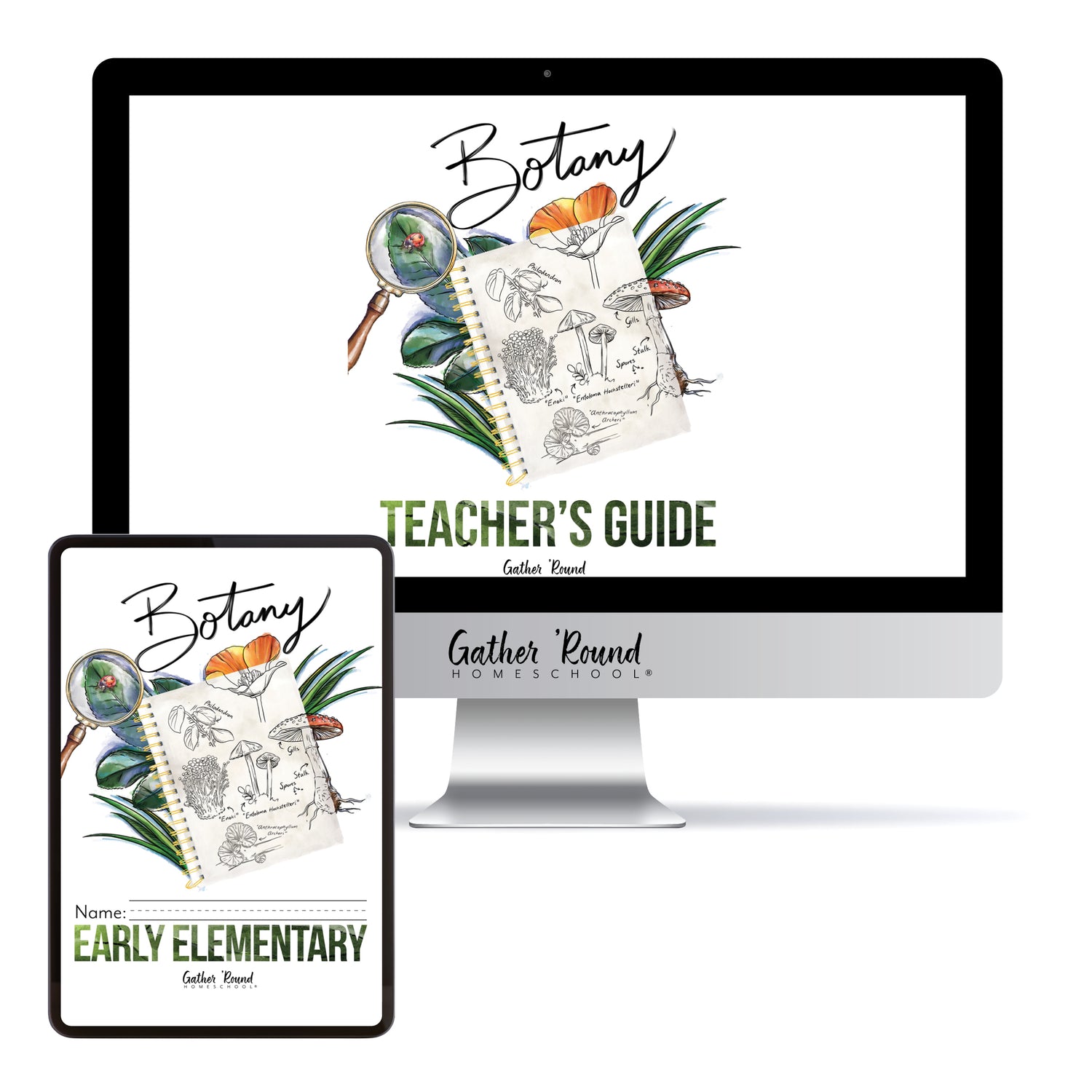 Botany Homeschool Unit Study Digital Bundle Teacher's Guide and Early Elementary 