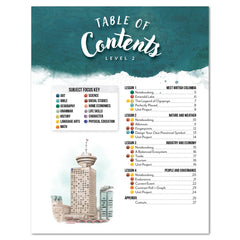 British Columbia Homeschool Unit Study  Level 2 Table of Contents