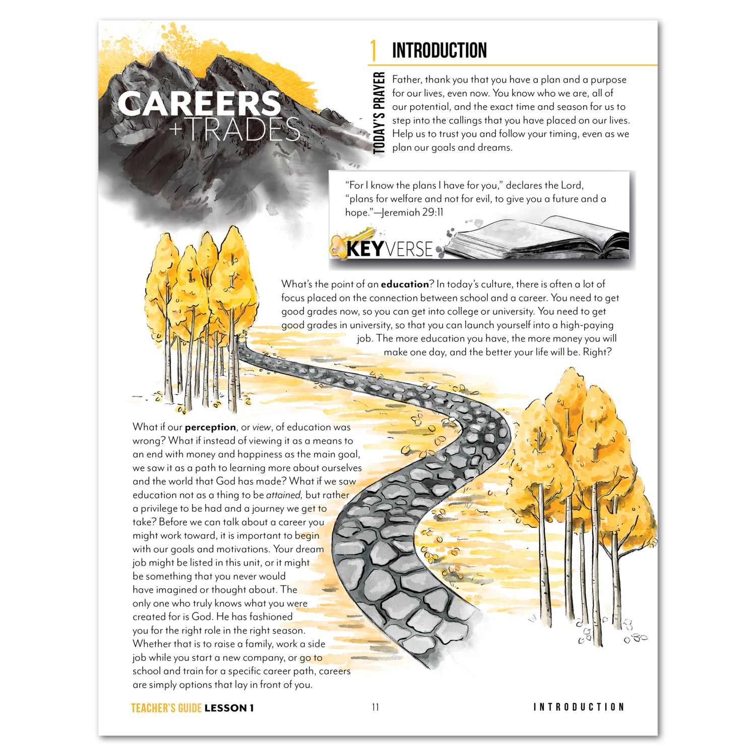 Careers + Trades Homeschool Unit Study Printed Teacher's Guide Lesson 1 Part 1