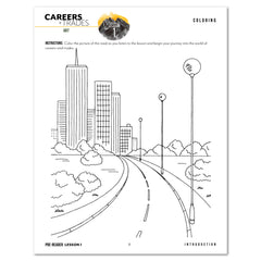 Careers + Trades Homeschool Unit Study Printed Pre-Reader Student Book Daily Lesson 1  Coloring