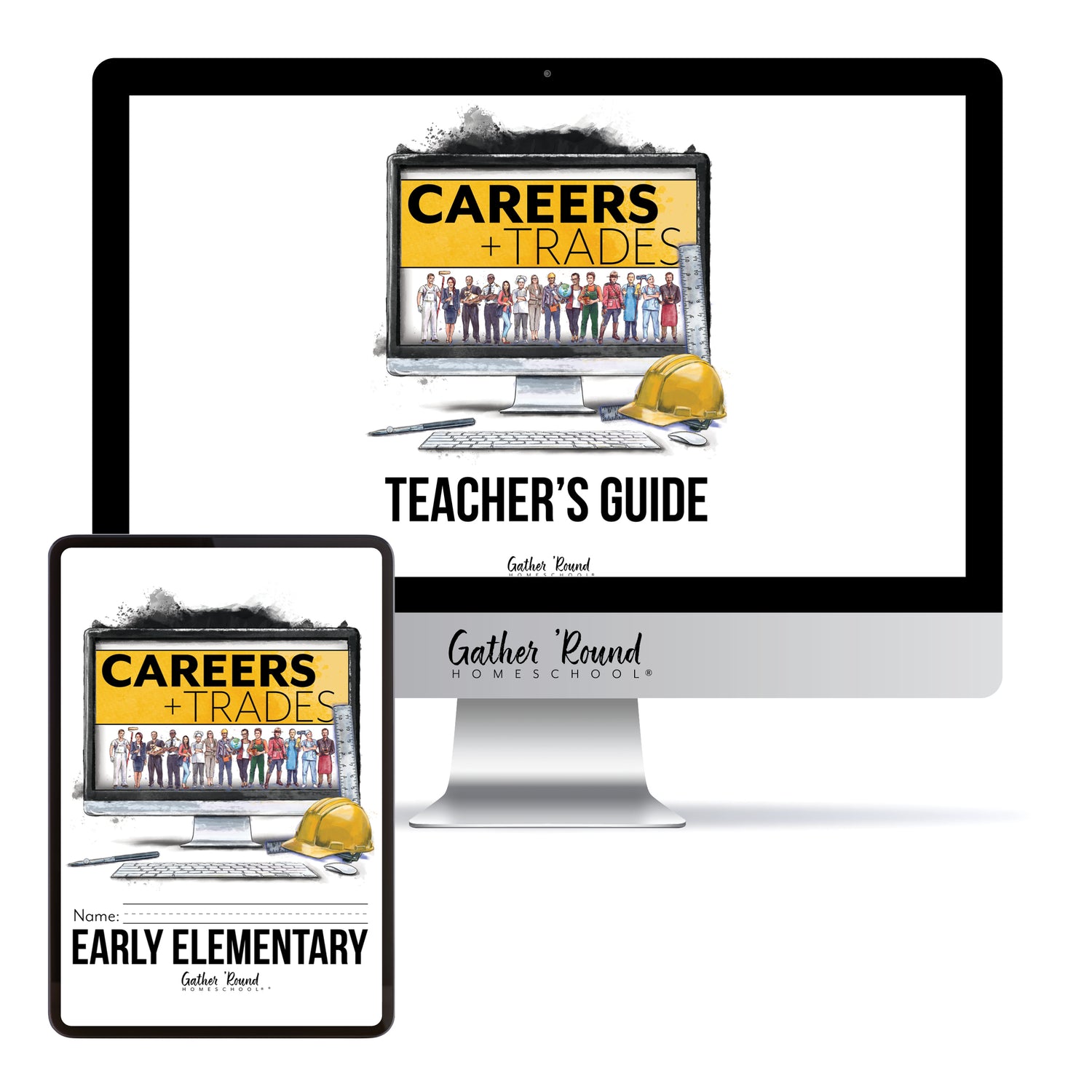 Careers + Trades Homeschool Unit Study Digital Bundle Teacher's Guide and Early Elementary Student Book