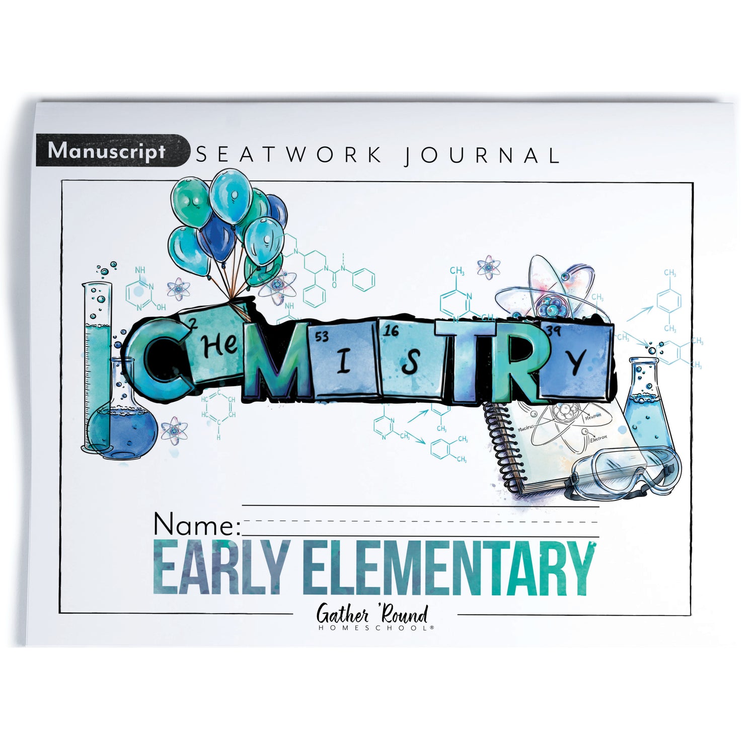 Chemistry Homeschool Unit Study Printed Seatwork Journal Manuscript Early Elementary