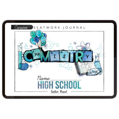Chemistry Homeschool Unit Study Digital Seatwork Journal Cursive High School
