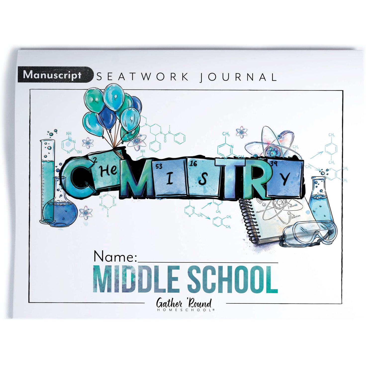 Chemistry Homeschool Unit Study Printed Seatwork Journal Manuscript Middle School