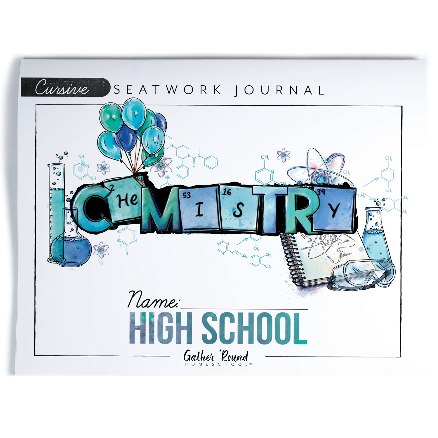 Chemistry Homeschool Unit Study Printed Seatwork Journal Cursive High School