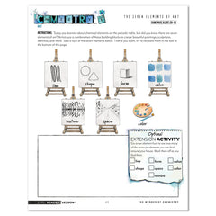 Chemistry Homeschool Unit Study Printed Early Reader Student Book Lesson 1 The Sevel Elements of Art Page
