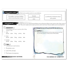 Chemistry Homeschool Unit Study Printed Seatwork Journal Manuscript Early Reader Vocabulary and Grammar Lesson 1