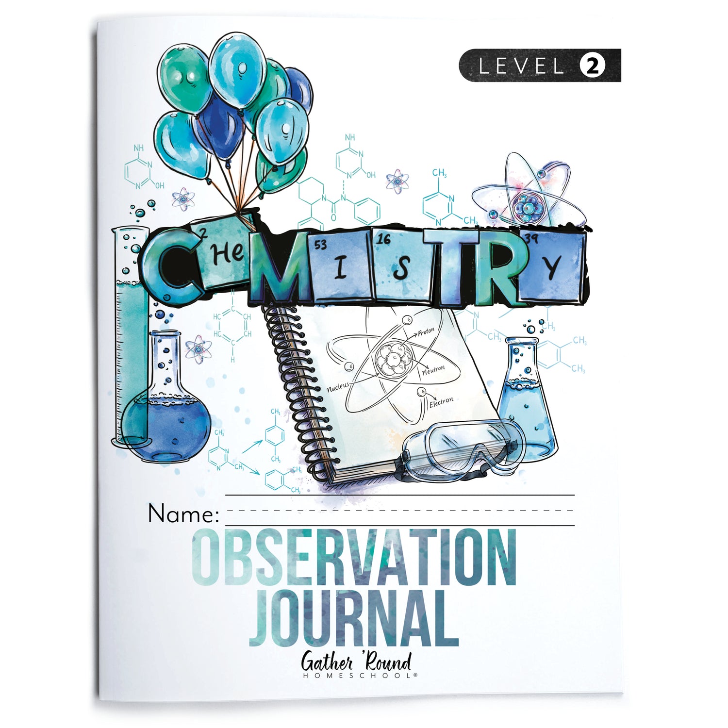Chemistry Homeschool Unit Study Printed Observation Journal Level 2 Student Book 