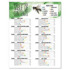 Creepy Crawlies Homeschool Unit Study Printed Upper Elementary Table of Contents Lessons 1-12