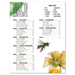 Creepy Crawlies Homeschool Unit Study Printed Upper Elementary Table of Contents Lessons 13-20