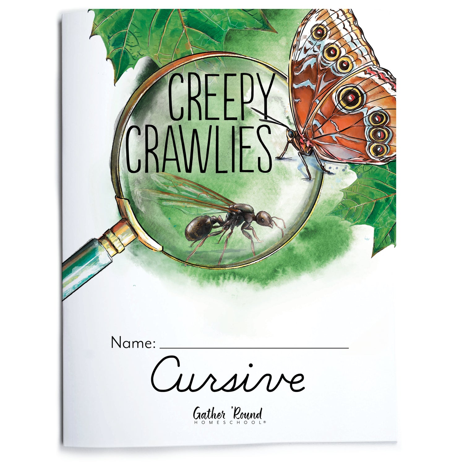 Creepy Crawlies Homeschool Unit Study Printed Cursive Student Book