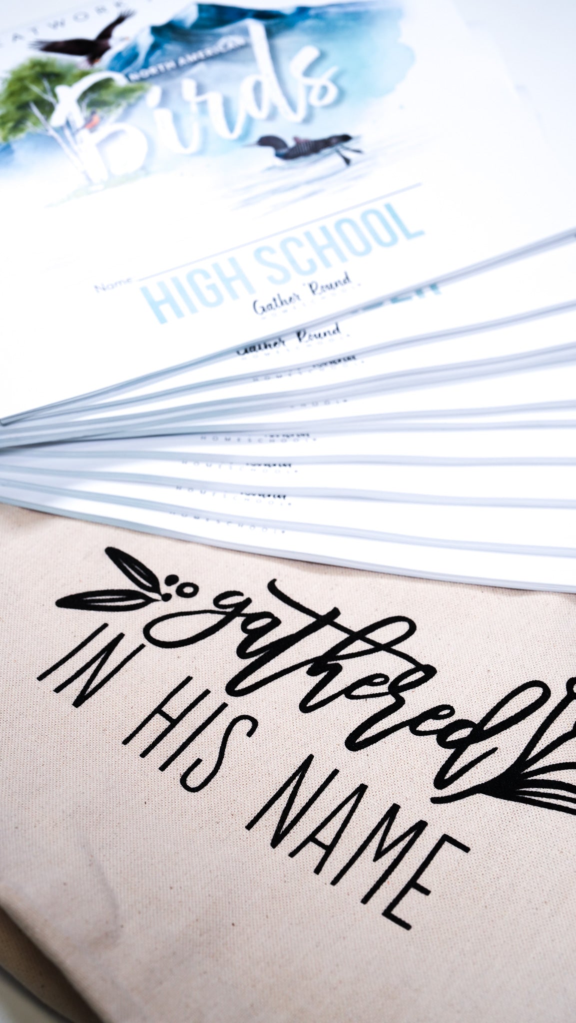 Gathered In His Name Canvas Tote with Button