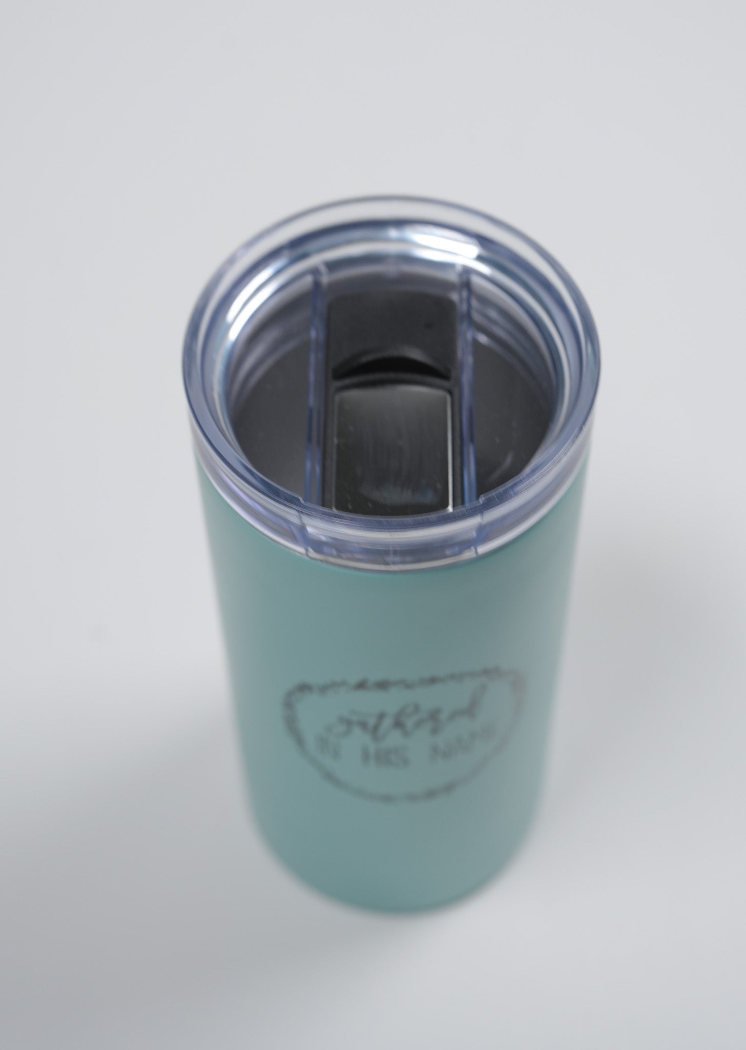 Gathered In His Name Teal Tumbler - 18oz
