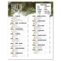 Dinosaurs Homeschool Unit Study Printed Upper Elementary Table of Contents Lessons 1-16