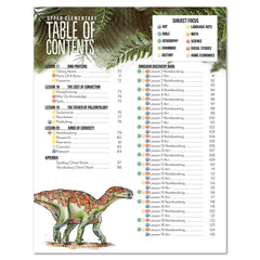 Dinosaurs Homeschool Unit Study Printed Upper Elementary Table of Contents Lessons 17-20