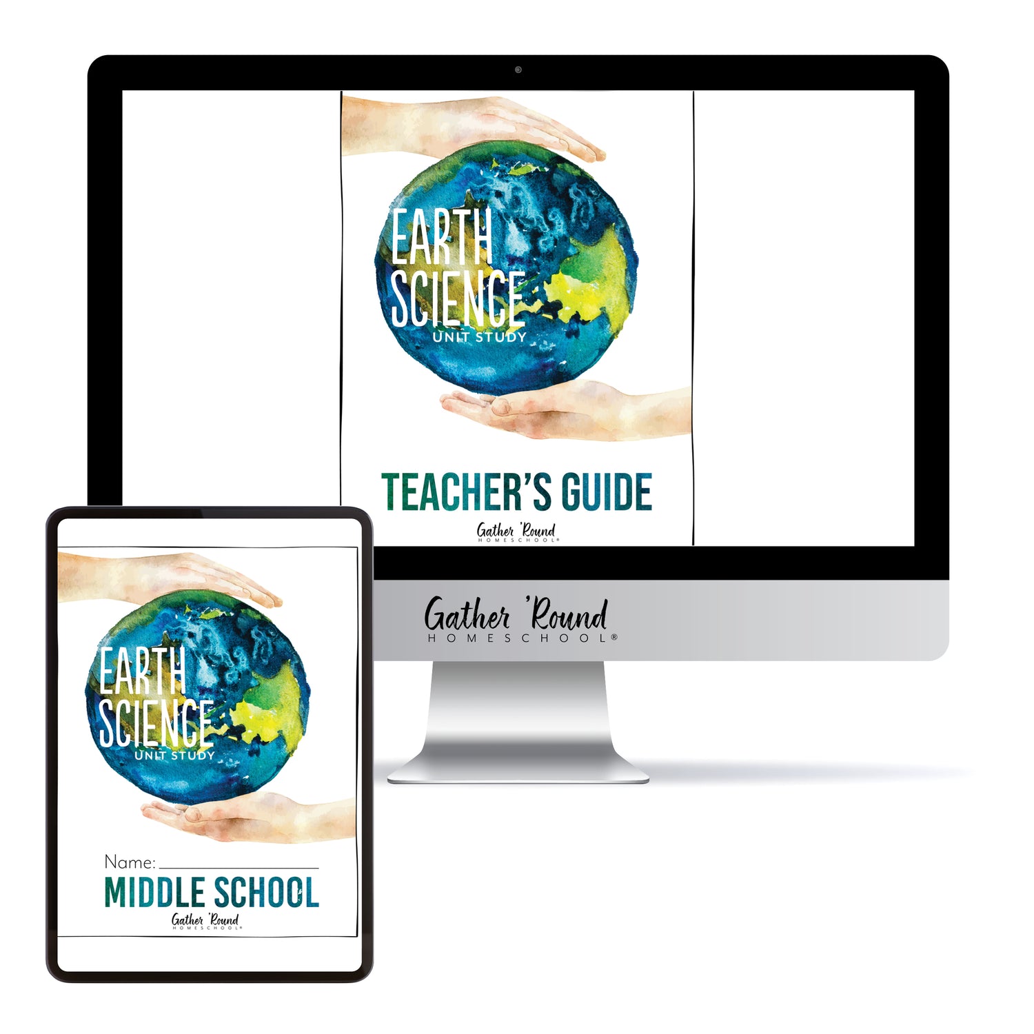 Earth Science Homeschool Unit Study Digital Bundle Teacher's Guide and Middle School Student Book