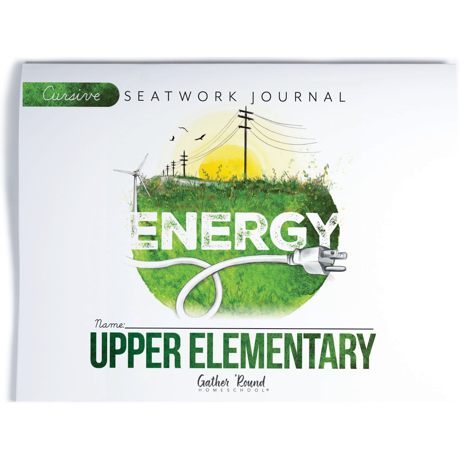 Energy Homeschool Unit Study Printed Seatwork Journal Cursive Upper Elementary 