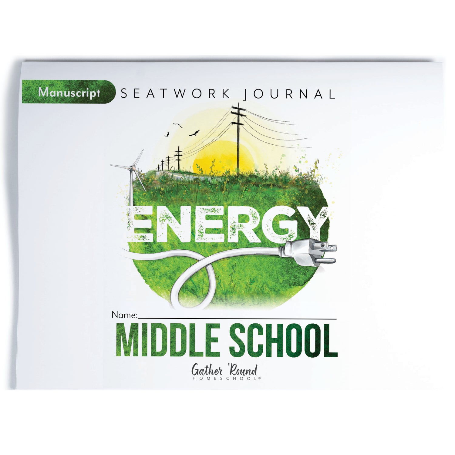 Energy Homeschool Unit Study Printed Seatwork Journal Manuscript Middle School