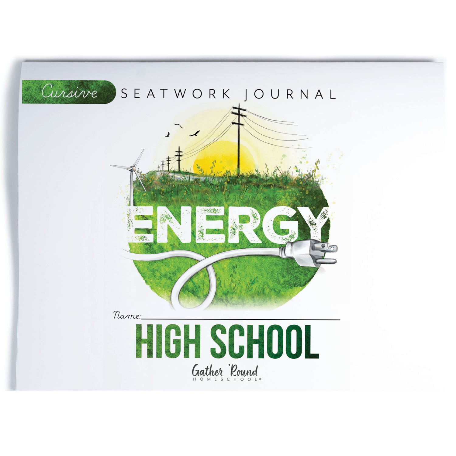Energy Homeschool Unit Study Printed Seatwork Journal Cursive High School