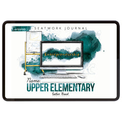 Entrepreneurship Homeschool Unit Study Digital Seatwork Journal Cursive Upper Elementary
