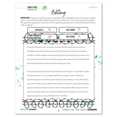 Europe homeschool unit study printed student book high school lesson one