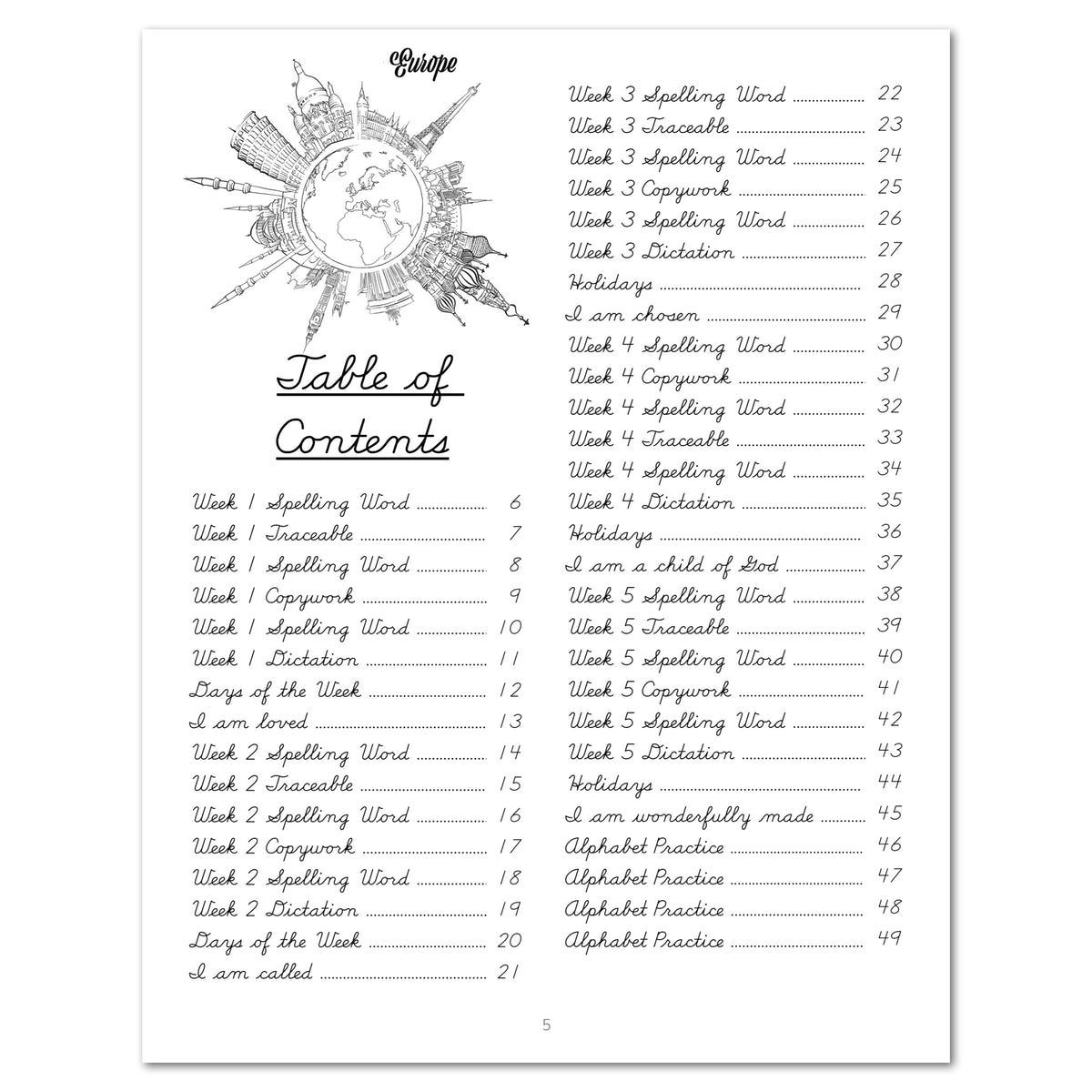 Europe Cursive Writing (Digital Download) – Gather 'Round Homeschool USA
