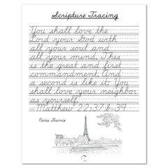 Europe homeschool unit study print cursive student workbook scripture tracing