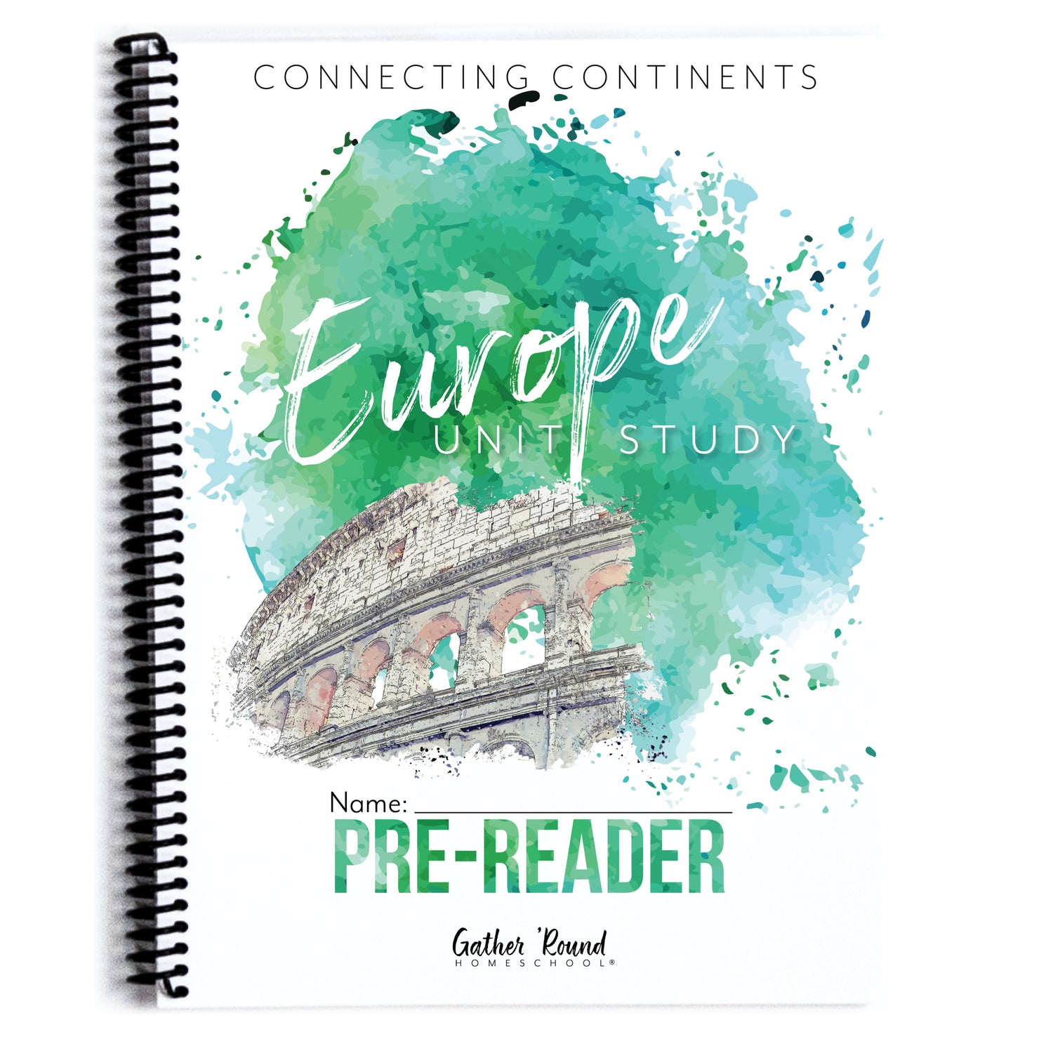 Europe homeschool unit study printed student book pre-reader