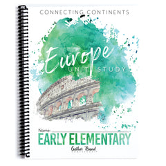 Europe homeschool unit study printed student book early elementary