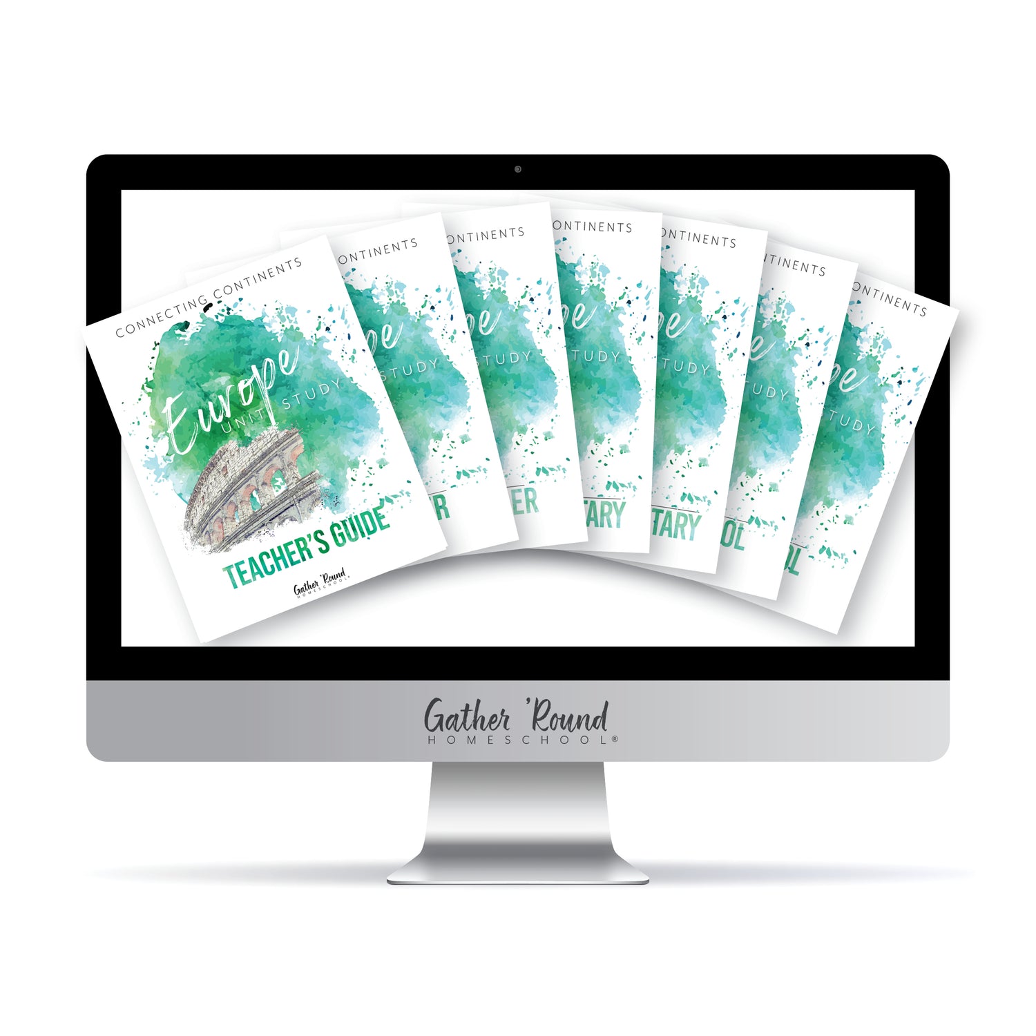 Europe homeschool unit study digital student workbook Teacher's Guide and full family student book bundle