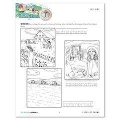 Farming + Food homeschool unit study printed student book Pre-Reader lesson one 