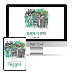 Farming + Food homeschool unit study digital teacher's guide and student work book in pre-reader