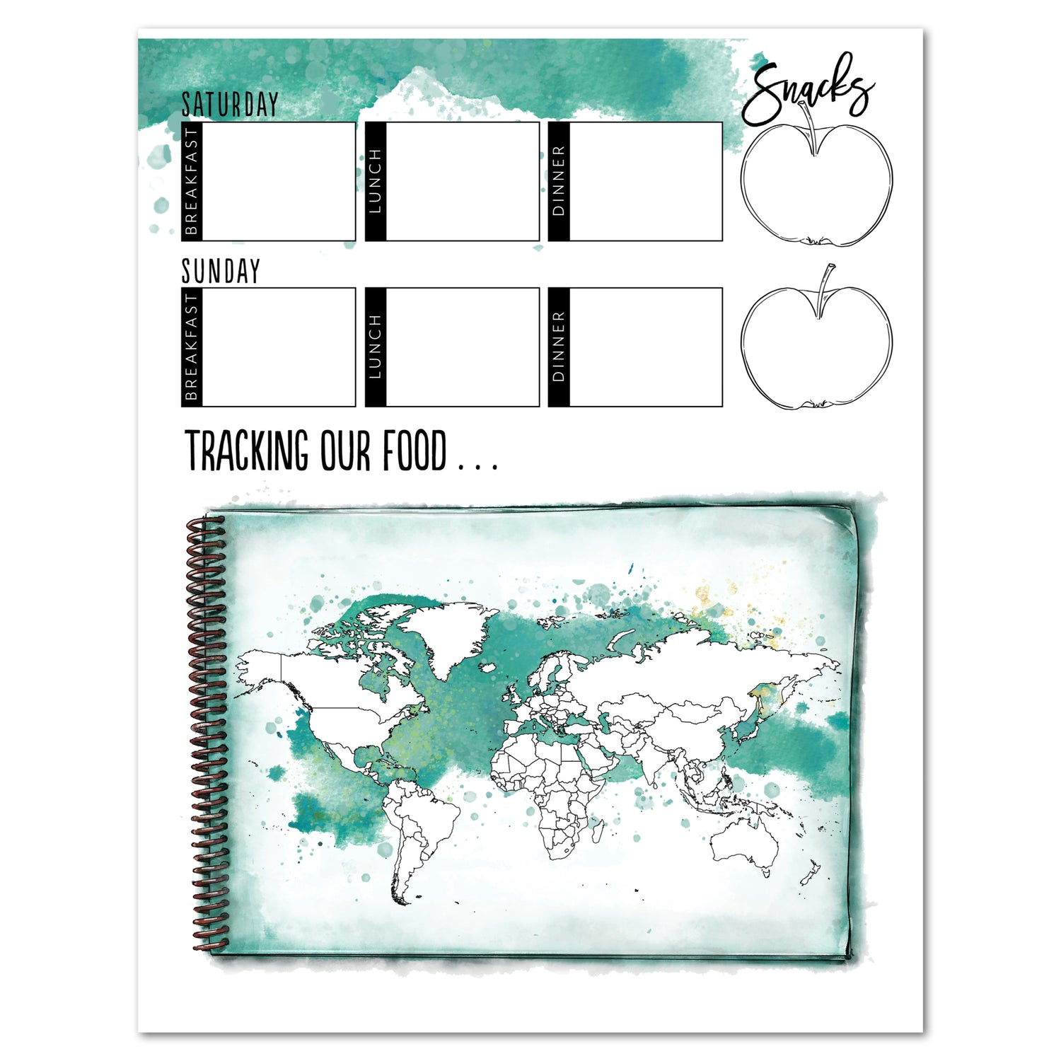 Farming + Food homeschool unit study print food journal tracking our food