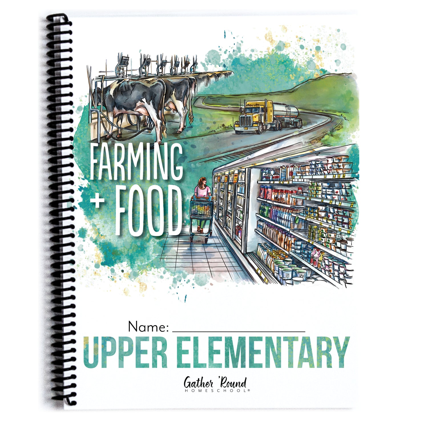 Farming + Food homeschool unit study printed student book Upper Elementary