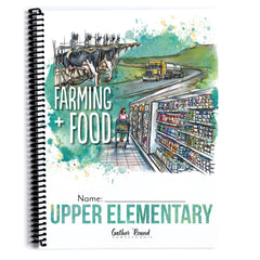 Farming + Food homeschool unit study printed student book Upper Elementary