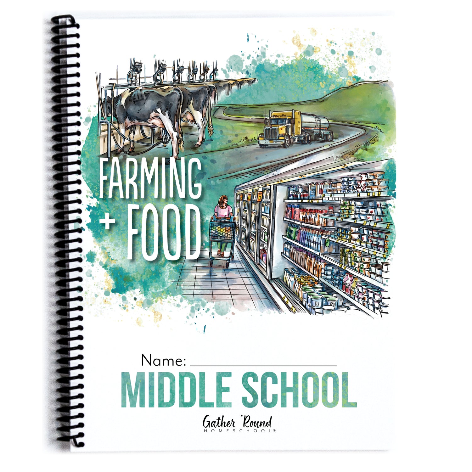 Farming + Food homeschool unit study printed student book Middle School 