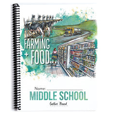 Farming + Food homeschool unit study printed student book Middle School 
