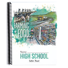 Farming + Food homeschool unit study printed student book High School 