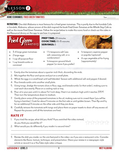 Alabama Fifty States Homeschool Unit Study Printed Student Book Lesson Page for Level 3