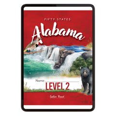 Alabama Fifty States Homeschool Unit Study Digital Student Book Level 2 Student Notebook