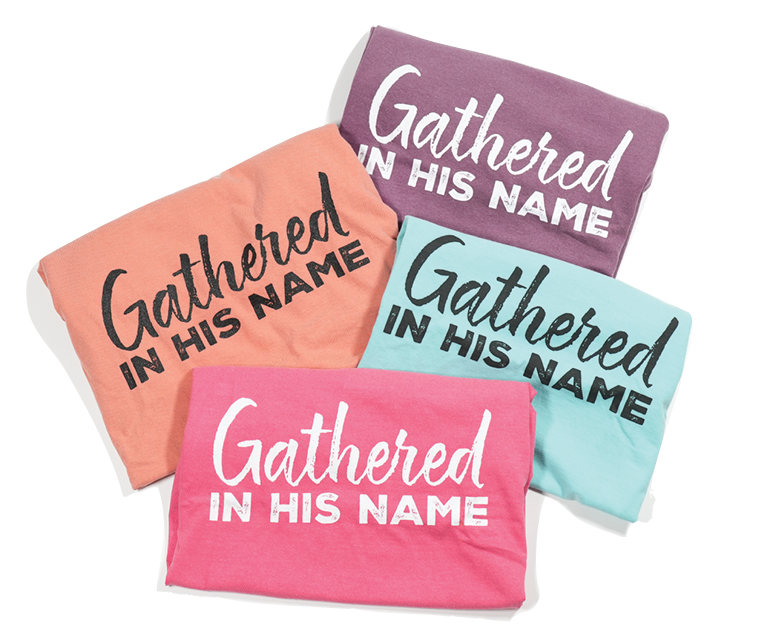 Adult Gathered In His Name T-Shirt (Comfort Colors)