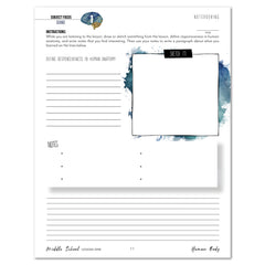 Human Body homeschool unit study printed student workbook in middle school lesson one 