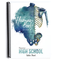 Human Body homeschool unit study printed student workbook in high school