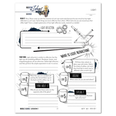 Inventions and Ideas homeschool unit study printed student workbook in middle school lesson one 