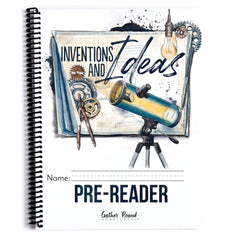 Inventions and Ideas homeschool unit study printed student workbook in pre-reader 