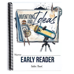 Inventions and Ideas homeschool unit study printed student workbook in early reader 