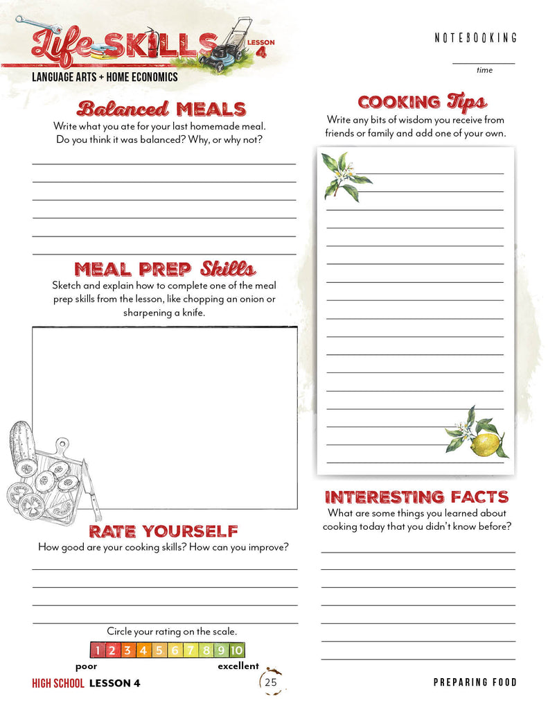 Life Skills – Gather 'Round Homeschool USA for Free Printable Independent Living Skills Worksheets