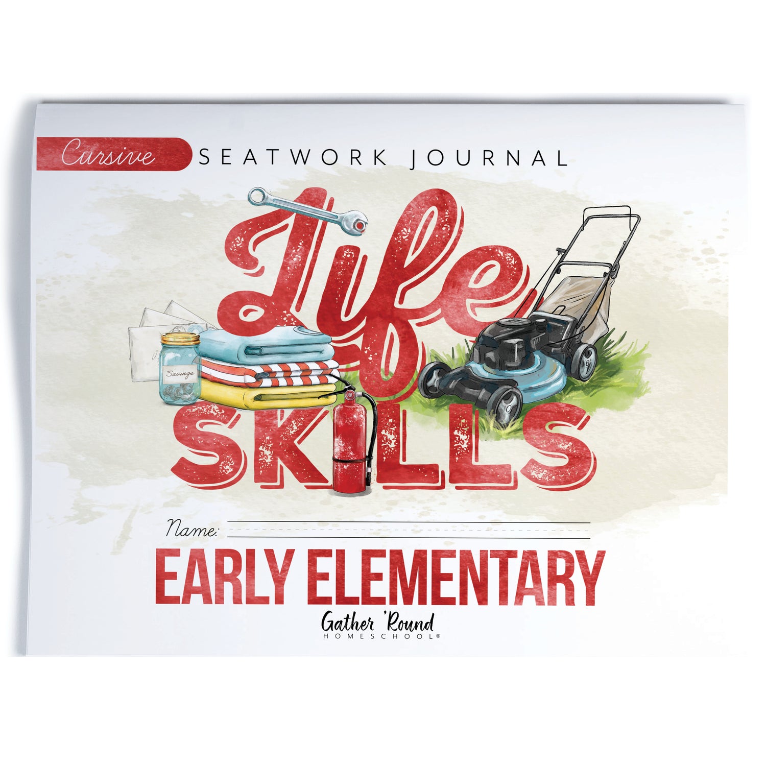 Life Skills homeschool unit study printed early elementary cursive seatwork journal